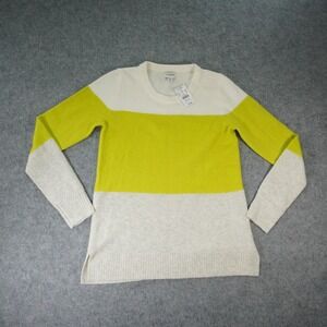 J Crew Sweater Womens XS Crew Neck Extra-Soft Yarn Colorblock Long Sleeve
